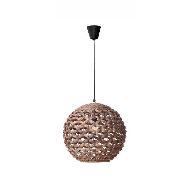 Nova Luce Griffin - hanglamp - Ø 40 x 250 cm - bruin en zwart