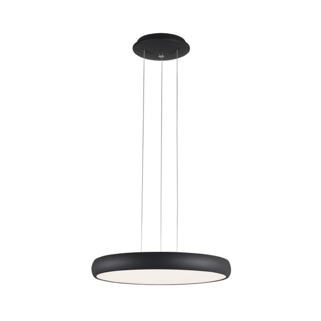 Nova Luce Gap - hanglamp - Ø 51 x 120 cm - 50W LED incl. - zwart