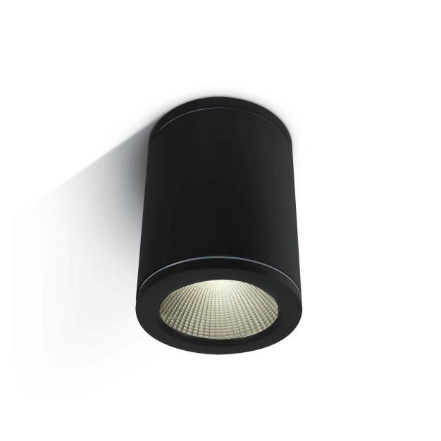 ONE Light Outdoor Ceiling Cylinders - buiten plafondverlichting - Ø 8 x 10,5 cm - 6W LED incl. - IP54 - zwart