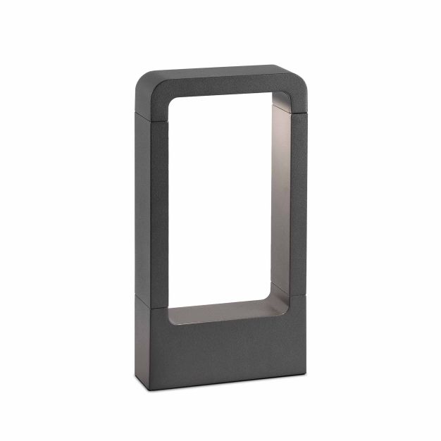 Faro Das - tuinpaal - 16 x 5,4 x 30 cm - 8W LED incl. - IP54 - donkergrijs