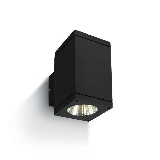 ONE Light Outdoor Wall Cylinders Up & Down Beam - buiten wandverlichting - 8 x 11,4 x 14,4 cm - 2 x 6W LED incl. - IP54 - zwart