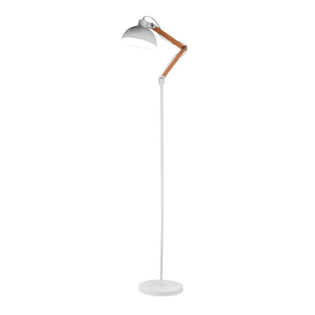 Nova Luce Mutanti - staande lamp - 170 cm - wit en hout