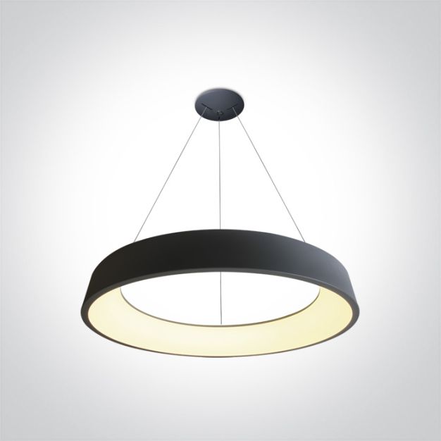 ONE Light LED Pendant Rings - hanglamp - Ø 60 x 10,8 cm - 42W LED incl. - antraciet