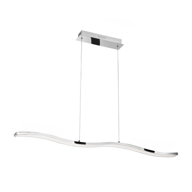 Nova Luce Cesena - hanglamp - 105 x 8,5 x 120 cm - 42W LED incl. - chroom