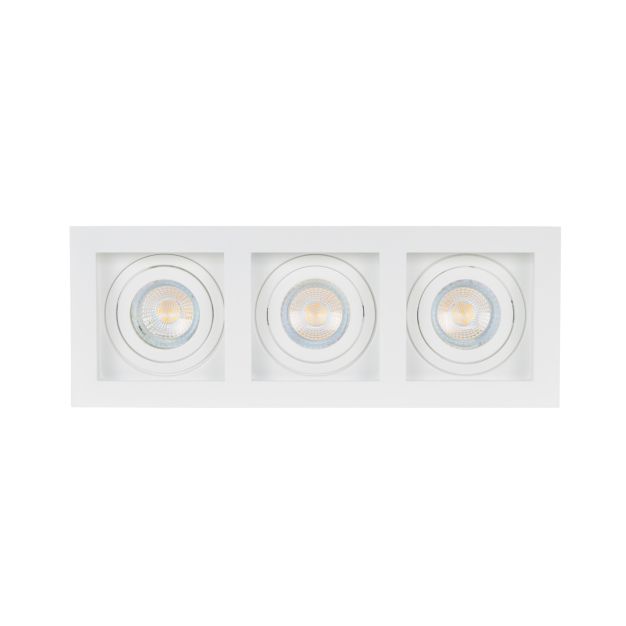 Projectlight Bloq 3L - inbouwspot - 270 x 100 mm, 250 x 92 mm inbouwmaat - wit