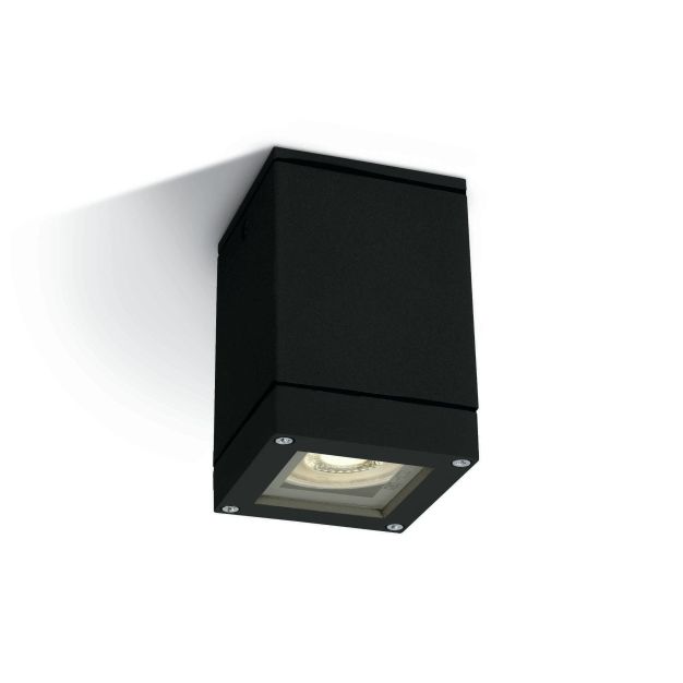 ONE Light GU10 Outdoor Cubes - buiten plafondverlichting - 6,3 x 6,3 x 9,8 cm - IP54 - zwart