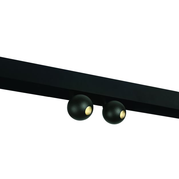 ONE Light magnetisch railsysteem - Ball Lights - rail spot - Ø 5,4 x 8 cm - 2 x 7W LED incl. - zwart