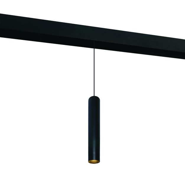 ONE Light magnetisch railsysteem - Cylinder Pendants - Ø 4 x 190 cm - 9W LED incl. - zwart