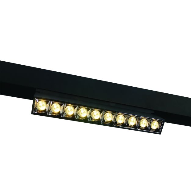 ONE Light magnetisch railsysteem - Linear Lights - 27 x 3,4 x 9,5 cm - 22W DALI dimbare LED incl. - zwart