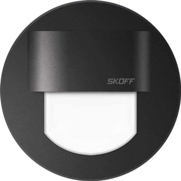 Skoff Rueda Mini - inbouw wandverlichting - Ø 60 mm - IP66 - 0,4W LED incl.  - mat zwart