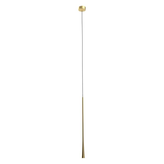 Maxlight Coffee - hanglamp - Ø 3 x 160 cm - 7W LED incl. - geborsteld goud