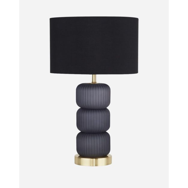 Searchlight Night - tafellamp - Ø 25 x 47,7 cm- blauw, zwart en goud