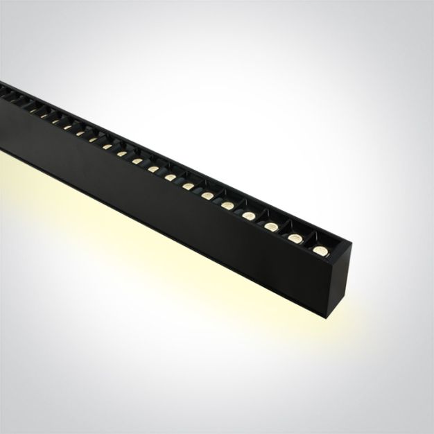 ONE Light LED Linear Profiles - hanglamp - 130 x 7 x 3,5 cm - 40W + 20W LED incl. - instelbare lichtkleur - zwart