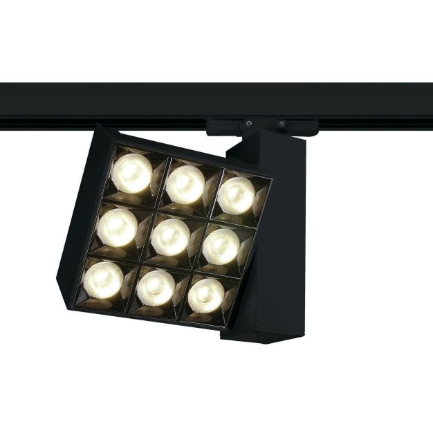 ONE Light Mirror Square - rail spot - 3-fase railsysteem - 11,9 x 11,9 x 14,8 cm - 30W LED incl. - zwart