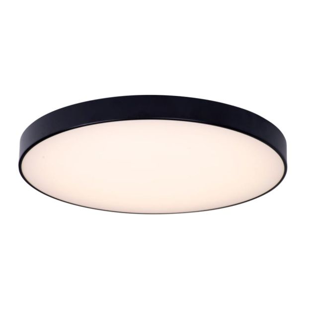 Maxlight Hard - plafondlamp met afstandsbediening - Ø 42 x 5 cm - 35W LED incl. - zwart