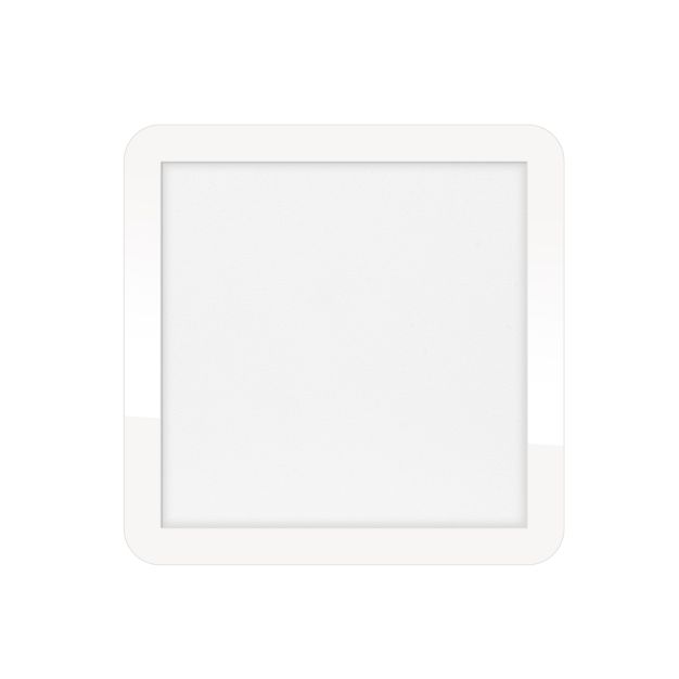 ETH Anne Square - plafondverlichting - 30 x 30 x 2,7 cm - 3 stappen dimbaar - 18W LED incl. - IP44 - wit