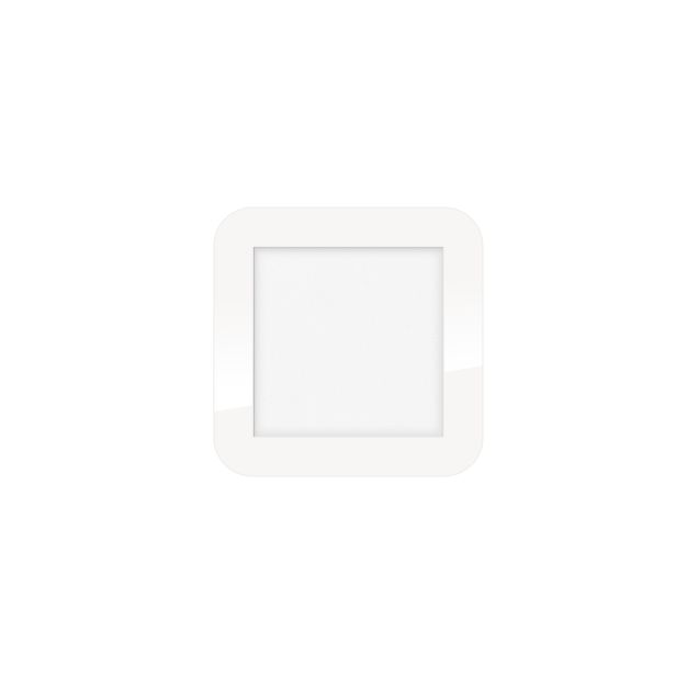 ETH Anne Square - plafondverlichting - 17 x 17 x 2,7 cm - 3 stappen dimbaar - 10W LED incl. - IP44 - wit