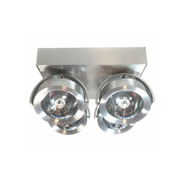 Artdelight Dutchess LED - opbouwspot 4L - 25 x 25 x 17,5 cm - 4 x 13W dimbare LED incl. - aluminium