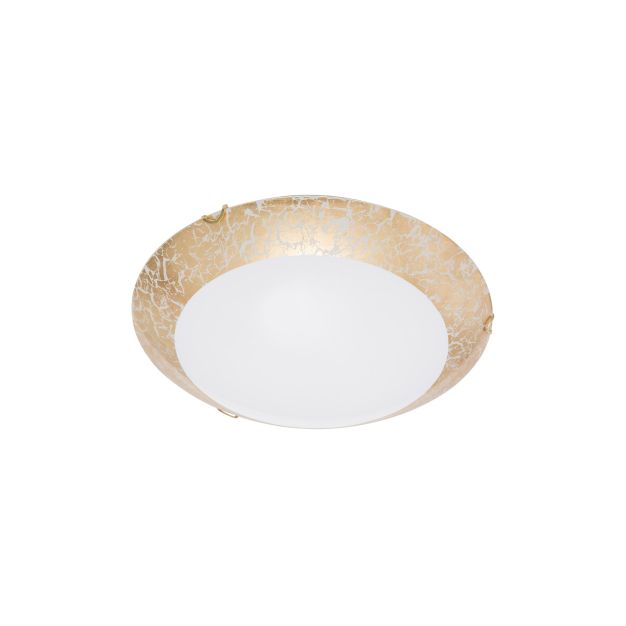 Nova Luce Benito - plafondverlichting - Ø 40 x 9 cm - wit en goud