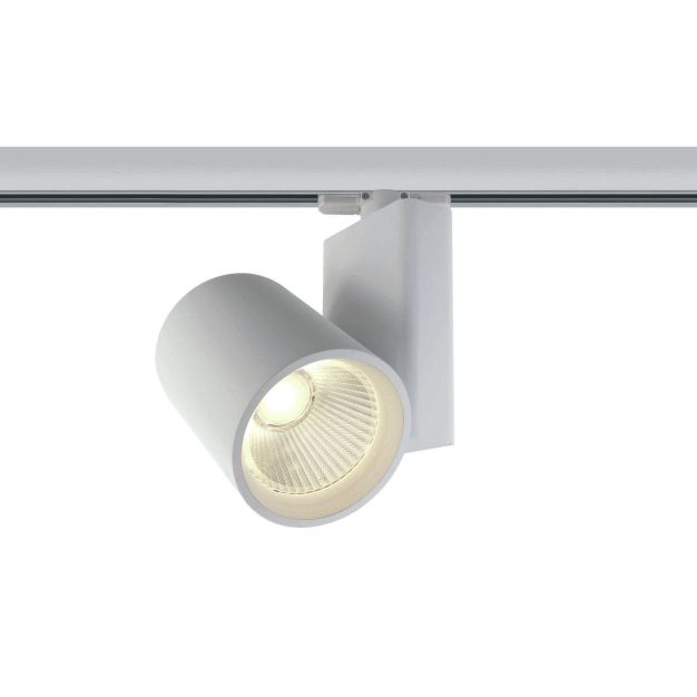 ONE Light COB Track Spot - rail spot met COB LED - 3-fase railsysteem - Ø 10 x 14 cm - 42W LED incl. - wit - warm witte lichtkleur