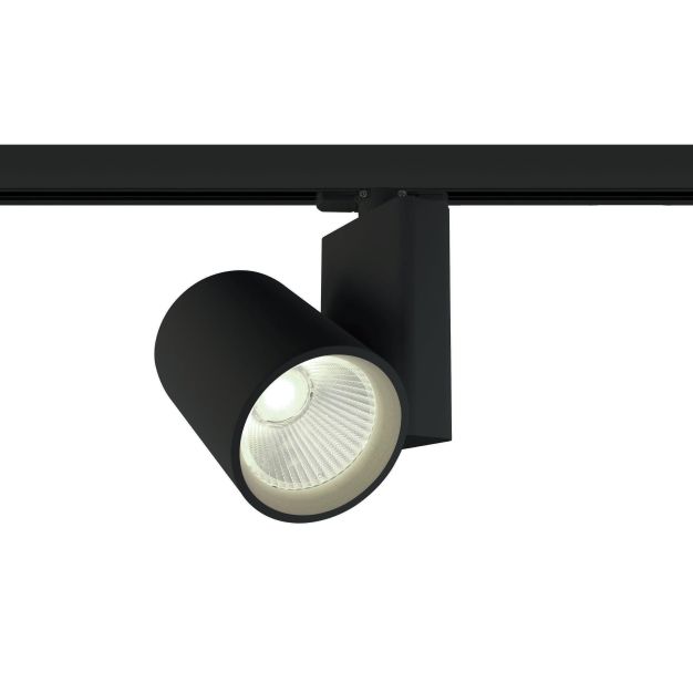 ONE Light COB Track Spot - rail spot met COB LED - 3-fase railsysteem - Ø 10 x 14 cm - 42W LED incl. - zwart - witte lichtkleur