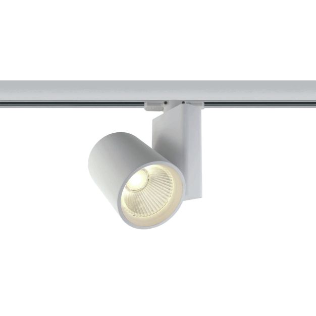 ONE Light COB Track Spot - rail spot met COB LED - 3-fase railsysteem - Ø 9 x 14 cm - 30W LED incl. - wit - warm witte lichtkleur