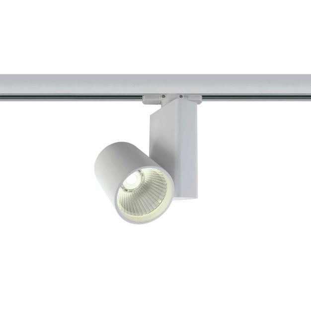 ONE Light COB Track Spot - track spot - 3-fase railsysteem - Ø 8 x 14 cm - 15W LED incl. - wit - witte lichtkleur