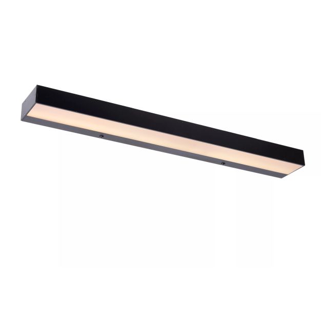 Lucide Alexa - Wandlamp langwerpig -  8W LED incl. - 60 x 8 x 3,6 cm - IP44 - zwart