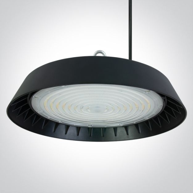 ONE Light Industrial UFO Range - hanglamp -  Ø 40 x 18,4 cm - 240W DALI dimbare LED incl. - IP65 - zwart