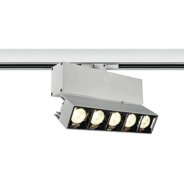 ONE Light Mirror Square - rail spot - 3-fase railsysteem - 19,3 x 5,4 x 5,4 cm - 20W LED incl. - wit