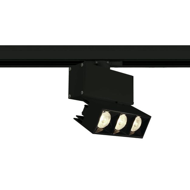 ONE Light Mirror Square - rail spot - 3-fase railsysteem - 11,8 x 4,2 x 5,4 cm - 12W LED incl. - zwart