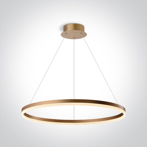 ONE Light Rings - hanglamp - Ø 80 x 150 cm - 60W LED incl. - messing