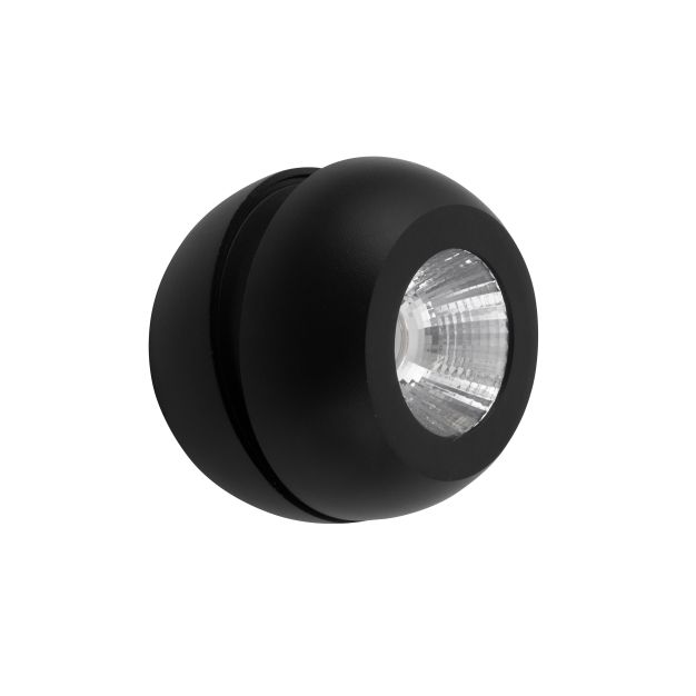 Nova Luce Gon - opbouwspot 1L - Ø 11 x 9 cm - 5W LED incl. - zandzwart