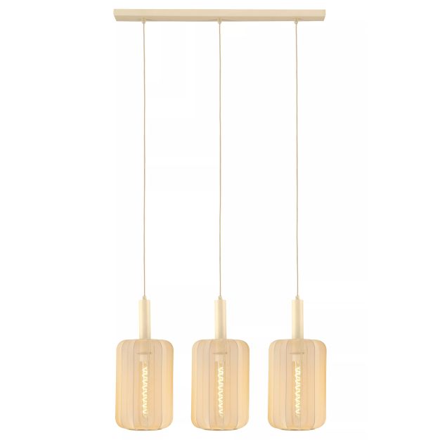 Lucide Corina - hanglamp 3L - 90 x 22 x 185 cm - beige