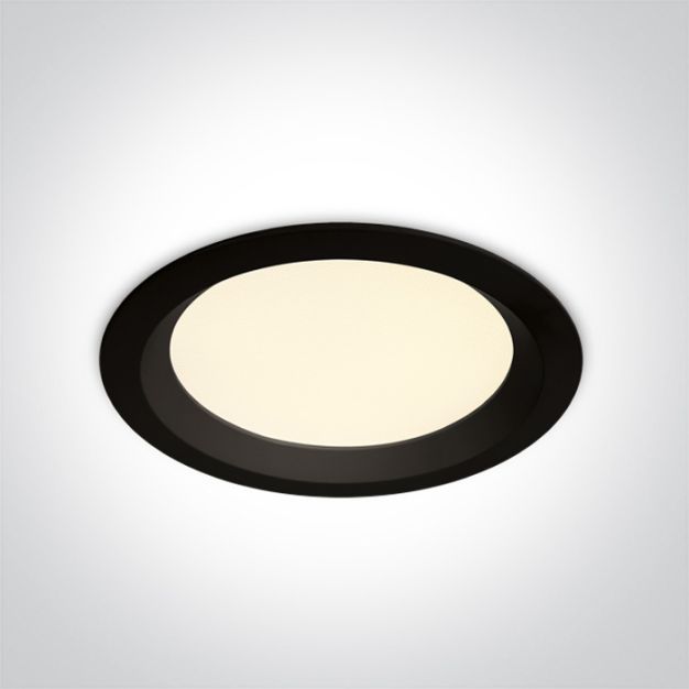 ONE Light UGR19 CCT V Range - inbouw plafondverlichting - Ø 240 mm, Ø 210 mm inbouwmaat - 30W LED incl. - IP44 - zwart