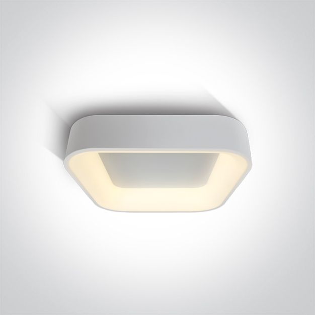 ONE Light LED Decorative Plafo Square - plafondverlichting - 45 x 45 x 11 cm - TRIAC - 38W LED incl. - wit -instelbare lichtkleur