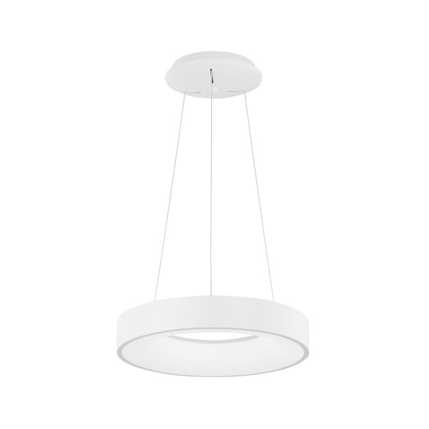 Nova Luce Rando Thin - hanglamp - Ø 38 x 120 cm - 30W dimbare LED incl. - zandwit