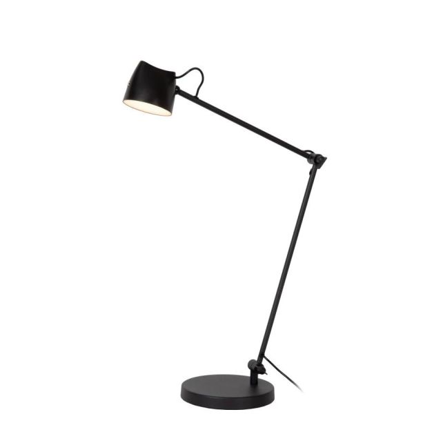 Lucide Milne - leeslamp met touch dimmer - 38 x 16 x 42 cm - 8W dimbare LED incl. - zwart