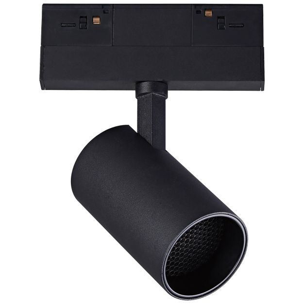 VK Lighting - magnetisch railsysteem - railspot met honinggraat - 13,9 x 6,2 x 15,9 cm - 15W LED incl. - 1-10V dimbaar - zwart