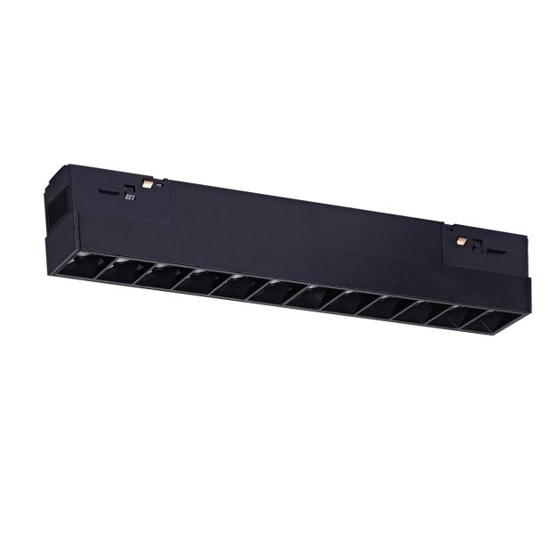 VK Lighting - magnetisch railsysteem - railbalk - 22 x 2 x 5,3 cm - 17W dimbare LED incl. - 1-10V dimbaar - zwart