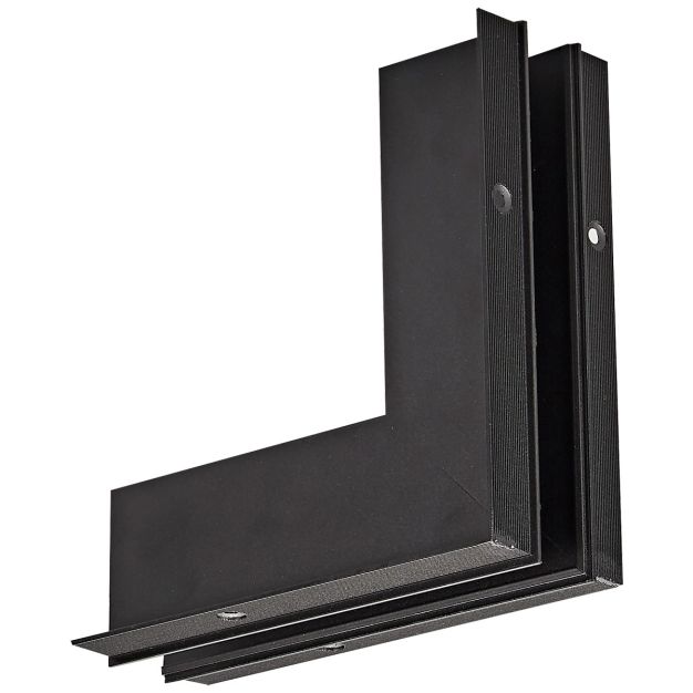 VK Lighting - magnetisch railsysteem - verticale inbouw +  uitwendige hoekconnector - 7,4 x 17,5 x 17,5 cm - 48V - zwart