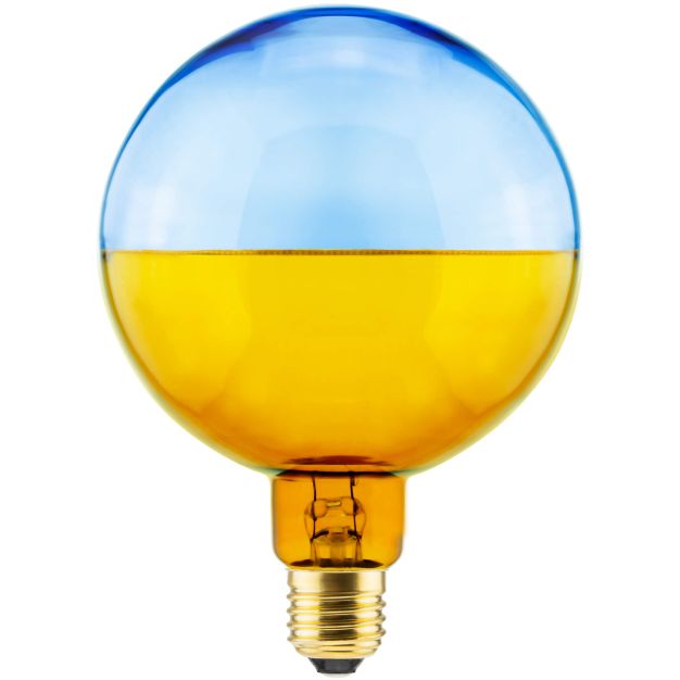 Segula LED lamp - 2Tone - Ø 12,7 x 18 cm - E27 - 5W dimbaar - 1900K - amber en blauw