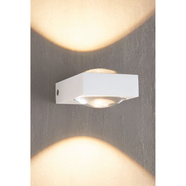 Artdelight Jena - wandverlichting - 9,5 x 7 x 3,5 cm - 2 x 3W dimbare LED incl. - wit