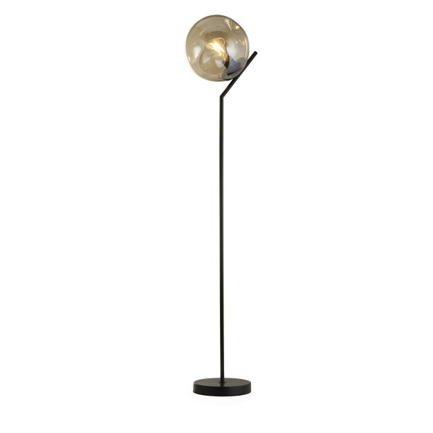 Searchlight Punch - vloerlamp - 30 x 150 cm - zwart en champagne