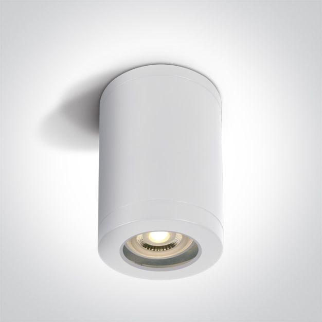 ONE Light GU10 Outdoor Cylinder Lights - opbouwspot 1L - Ø 7,2 x 13 cm - IP65 - wit