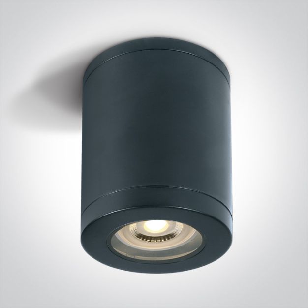 ONE Light GU10 Outdoor Cylinder Lights - opbouwspot 1L -  Ø 9 x 14 cm - IP65 - zwart