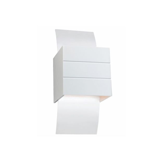 Artdelight Gyhum - wandverlichting - 8 x 8 x 20 cm - wit