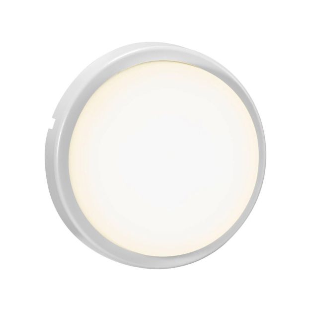 Nordlux Cuba Energy - buiten wandverlichting - Ø 17,5 x 4,3 cm - 6,5W LED incl. - IP54 - wit en opaal wit