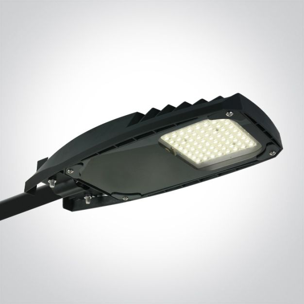 ONE Light Street Lighting - straatlantaarn - 40 x 19 x 7,4 cm - 50W LED incl. - IP66 - zwart - witte lichtkleur