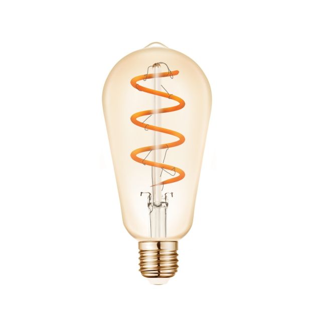 VK Lighting filament lamp - Ø 6,4 x 14 cm - E27 - 5W dimbaar - 2200K - amber